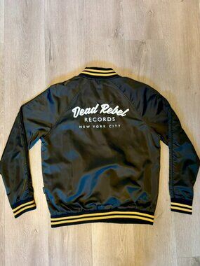 Cotton On Dead Rebel Records Bomber Jacket - Large
